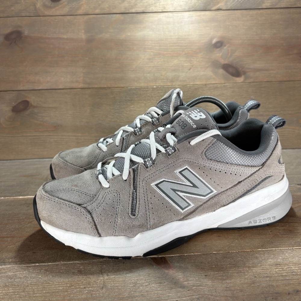 New Balance 608 Mens size 10 shoes Gray Suede Lace Up Cross Training sneakers